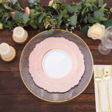 Decorative Blush White Party Plates for a Sparkling Table Setting